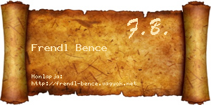 Frendl Bence névjegykártya